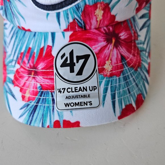 Cleveland Cavaliers Hat Cap Strap Back Tropical Floral 47 Clean Up NBA Womens - Picture 3 of 12